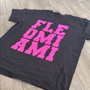Fleo MIAMI Black and Pink Short Sleeve Comfort Colors Tee